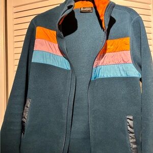 Cotopaxi Women's Jacket in Blue, Orange, and Pink